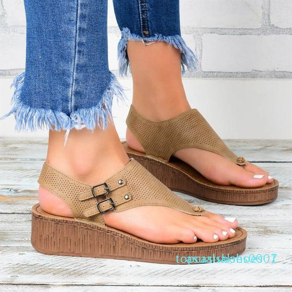 shoes women sandals fashion casual hollow out flip flop platform sandals wedges shoes leisure personality trendy comfortable, Black